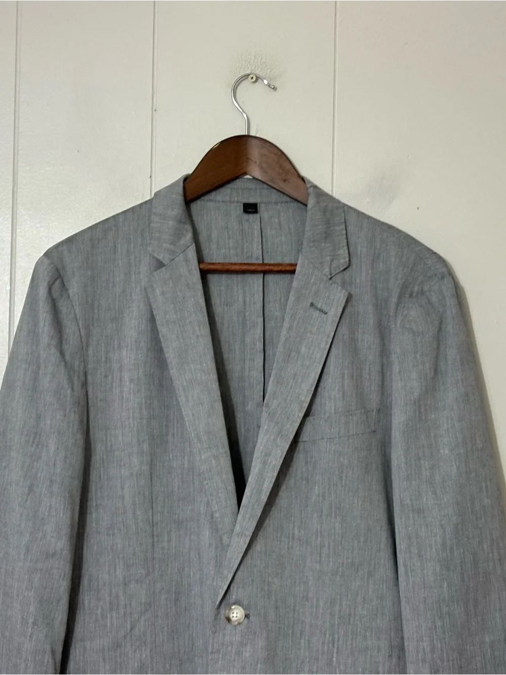 J.Crew Ludlow Somelos Blazer 40R Gray Stretch Cotton Linen Sport Coat NWT
